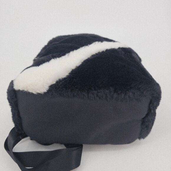 Nike Sportswear Futura 365 Faux Fur Mini Backpack Black & White Athleisure Sport - Picture 6 of 11
